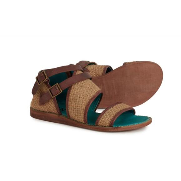 ROAN BY BED STU Harlow Double-Buckle Sandals 7.5 NWB - Picture 1 of 8